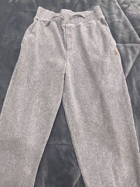 Polo by Ralph Lauren Light Gray Ribbed Kids Jogger corduroy pant